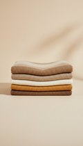 Layered Wool Throw Blanket in Earth Tones