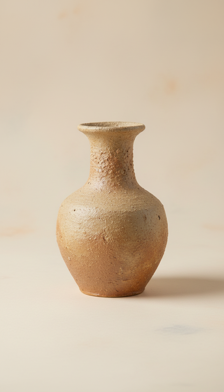 Textured Ceramic Vase with Matte Finish